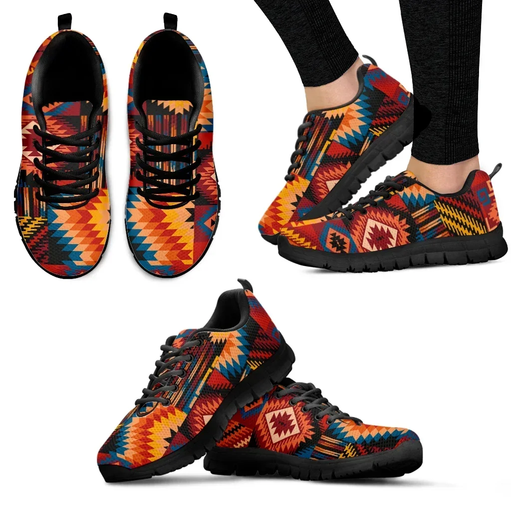 Women'S Ethnic Fashion Brands - Chaussures plates confortables à lacets motif