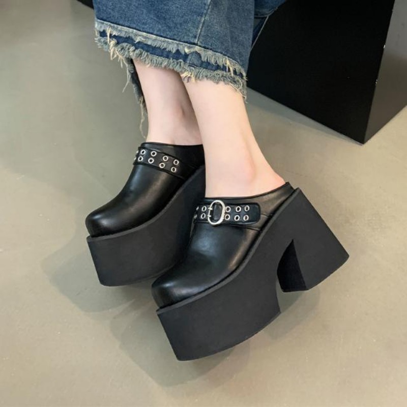 Ethnic Modern Fashion - Sandales compensées en cuir PU de