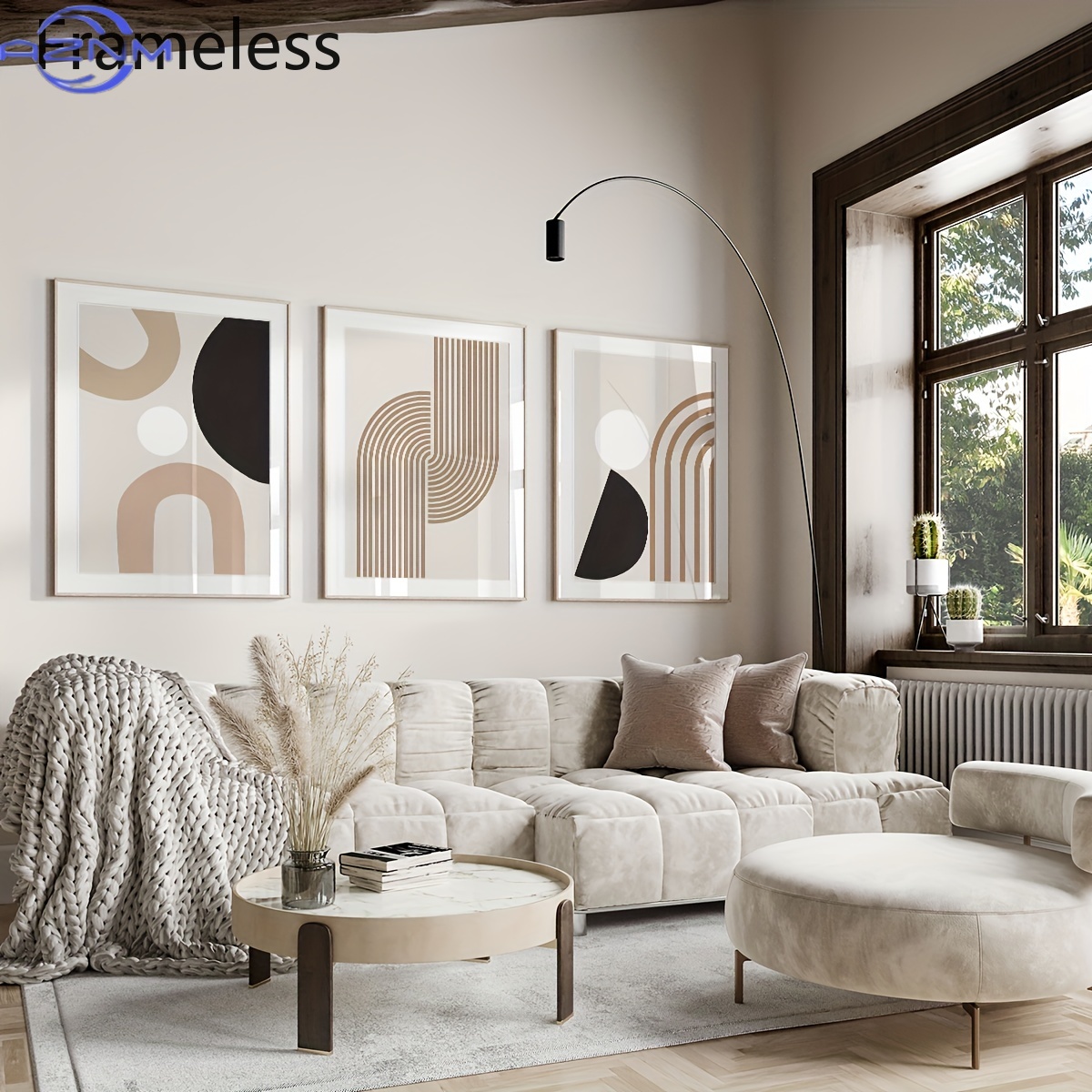 Ethnic Fashion Collection - Lot de 3 tableaux modernes minimalistes