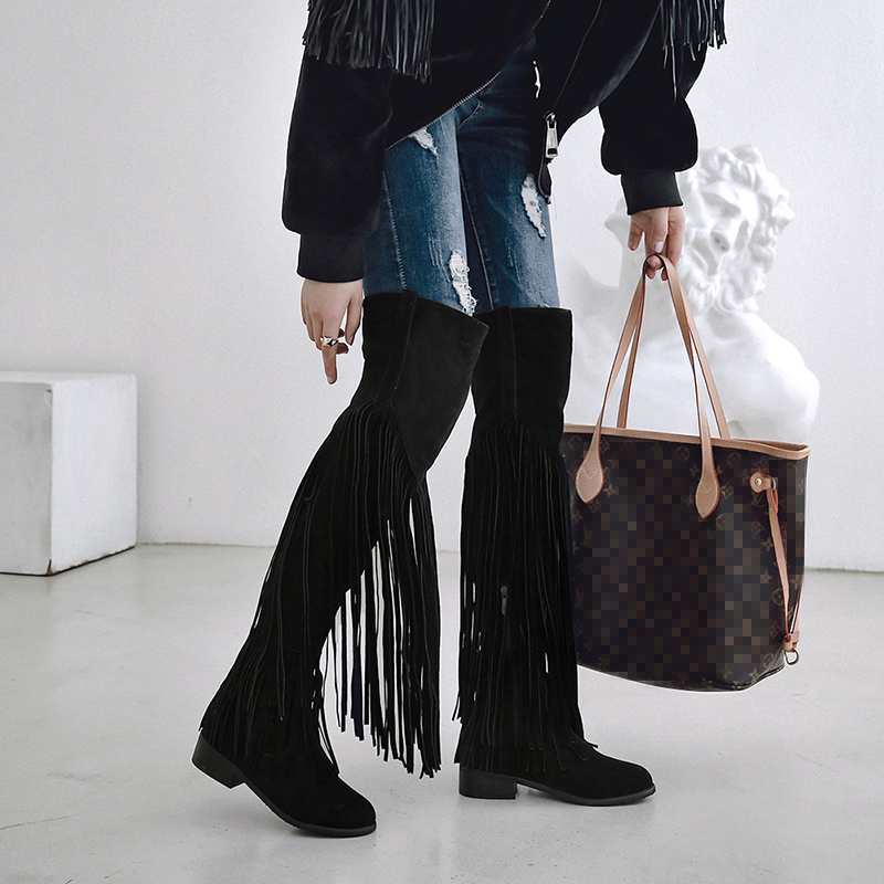Bottes longues plates pour fem - Ethnic Modern Fashion avis et prix