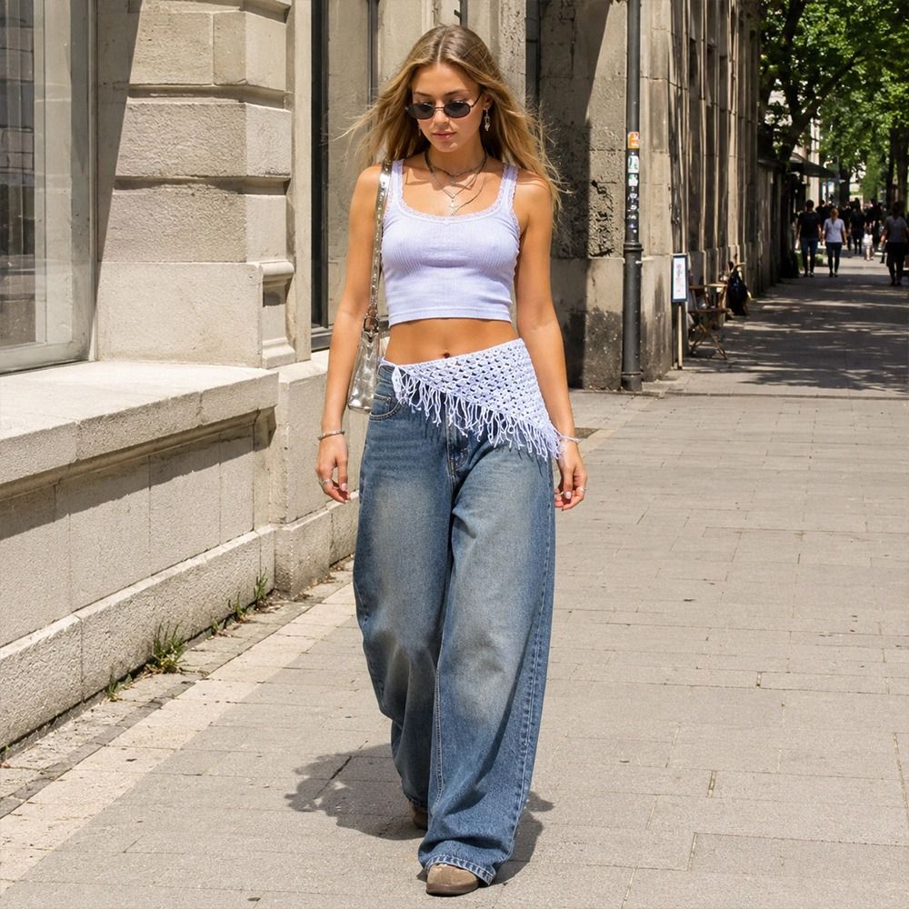 Ceinture à franges tendance, c - Y2K Ethnic Fashion avis et prix